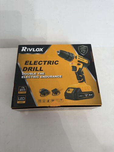 RIVLOX 20V CORDLESS ELECTRIC POWER DRILL SET - 20V ELECTRIC SCREWDRIVER, 2.0AH BATTERY, 30NM, BUILT-IN LED - YELLOW image 2