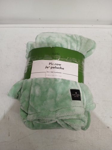 KATE SPADE PLUSH THROW BLANKET - 60" X 70" - MINT GREEN (MODEL: 1859162) image 4