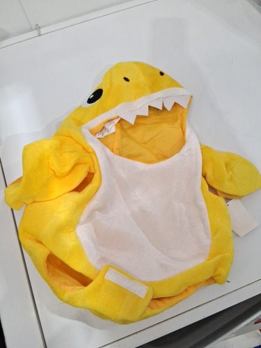 UNISEX INFANTS RUBIES PINKFONG BABY SHARK ROMPER COSTUME WITH SOUND BOX - PLAYS ORIGINAL BABY SHARK SONG - 2T - YELLOW image 2