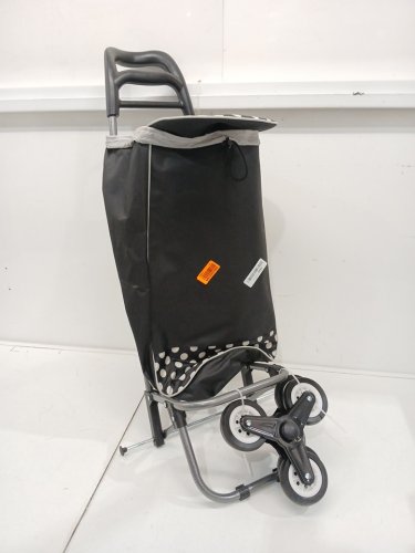 Bios Living 3-Wheeled SHOPPING CART - 14.5" x 11" x 38" - 66lbs cap - Black image 2