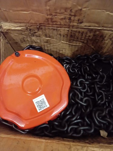 heavy duty manual hand chain pulley hoist block - 10ft / 4400lbs cap - orange/black/silver (MODEL: hs-c-2t-3m) image 4