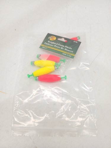 5PC Weighted Torpedo Foam Floats - 2" - Yellow/Red image 2