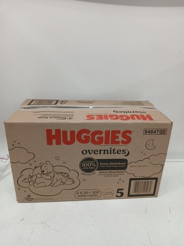 100PK HUGGIES OVERNITES NIGHT TIME BABY DIAPERS - SIZE 5 (27lb+) - WINNIE THE POOH - (model: 5454702) image 2