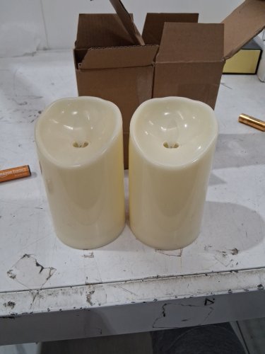 2pk led flameless battery operated candles -5'' - ivory image 3