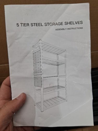 5-tier steel grid storage shelves with hanging side bags - 36" x 16" x 72" - black - (model: cd-5lg-bag-168h) image 9