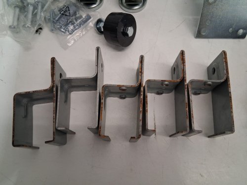 JUBEST Box Rail Exterior Barn Door Hardware Kit DOOR NOT INCLUDED - 6FT 450LBS - SILVER (MODEL: TSQAL11-6FT-B) image 5
