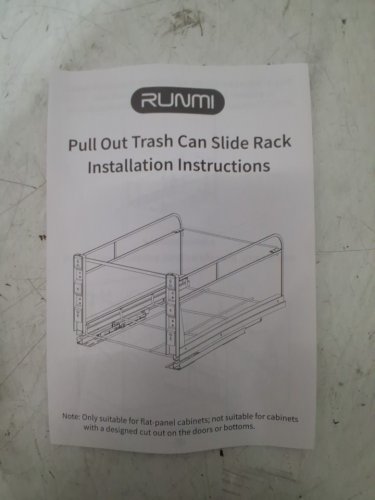 runmi double under the cabinet pull out trash can slide rack with soft close slides - 16" w x 24" image 4