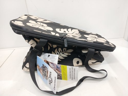 Aloha Collapsible Beach Tote - 11.2" x 21.2 " x 13.5" - 42L - Black/White image 3