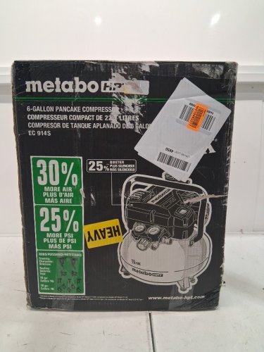 metabo hpt "the tank" pancake air compressor - 200psi / 6 gallon - grey (model: EC914S) image 8