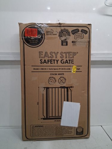 REGALO EASY-STEP METAL WALK-THROUGH SAFETY GATE, 30" X 29'' - 38.5'' - WHITE (MODEL: 1160DS) image 2