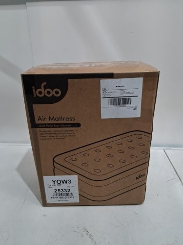 IDOO inflatable air mattress with built in pump - TWIN - 18" - grey (model: ht-638) image 2