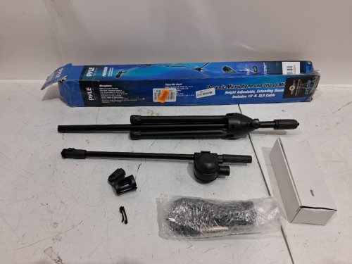 Pyle Adjustable Microphone Stand- w/ Microphone and Cable  -  2.6ft to 5’ft - black (model:pmksm20) image 3