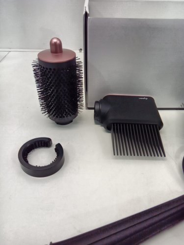 6PC DYSON i.d curly + coily airwrap multi styler and hair dryer with bluetooth - pink / rose gold ( model: hs08) image 7
