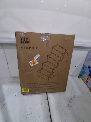 pet gear 4 step lite - ladder for pets - brown image 4
