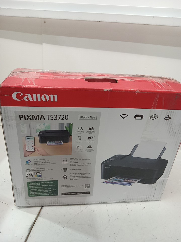 CANON PIXMA WIRELESS ALL-IN-ONE COLOUR PRINTER - BLACK (MODEL: TS3720) image 2