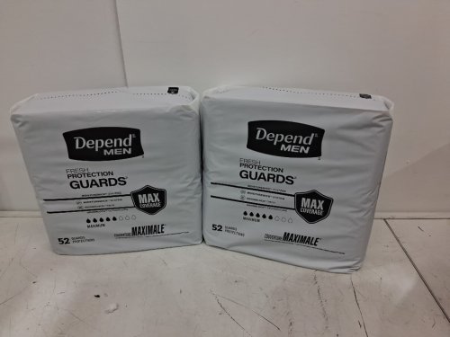 104PK MENS DEPENDS GUARDS MAXIMUM PROTECTION (MODEL: 58415) image 3
