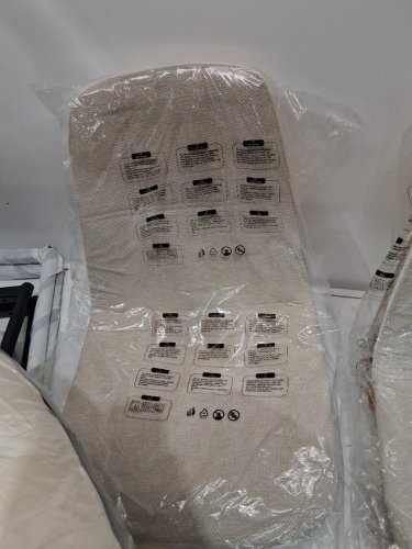 4pk VASAGLE Upholstered Dining Kitchen Chairs - Adjustable Feet, Chenille Fabric PU - Cream White (model: KDC188W01) image 6