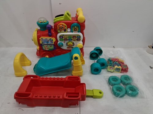 VTECH 4-IN-1 SIT TO STAND LEARNING LETTERS TRAIN WITH TOY BLOCKS & 15+ ACTIVITIES (MODEL: 80-547800) image 2