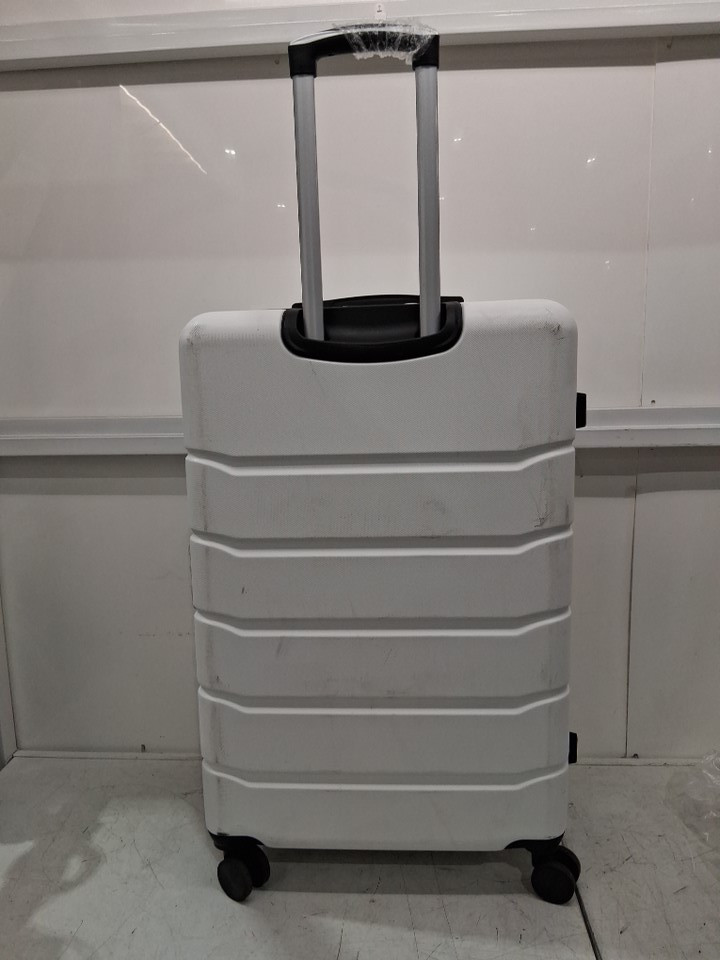 Sweetcrispy Hardshell Expandable Luggage Suitcase with Spinner Wheels & TSA lock - 28" - White/black (MODEL: XLX-28WT) image 5