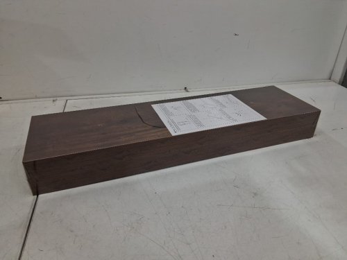 2pk venusmiles floating wall shelves with invisible brackets - 24" x 1.4" x 6.7" - Walnut (model: FL-HW-PVC-24-WN-2P) image 2