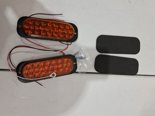 2PK at-haihan ALLUMINUM LED Brake Turn Signal Side Marker Tail Lights, - AMBER image 3
