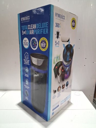 Homedics 5-in-1 TOTAL CLEAN DELUXE uv air purifier - black (model: 1467939) image 2