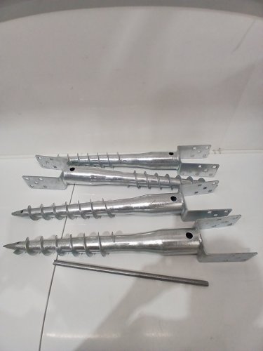 4PK No Dig Ground Anchor DIY Screw in Post Stake - 27" - GREY image 4