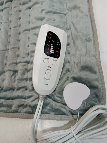 Cradle you In Warming Comfort! Body Heating Electric Pad with Heat Settings Auto - 12" x 23" - grey  (model: tk-hp2412) image 3