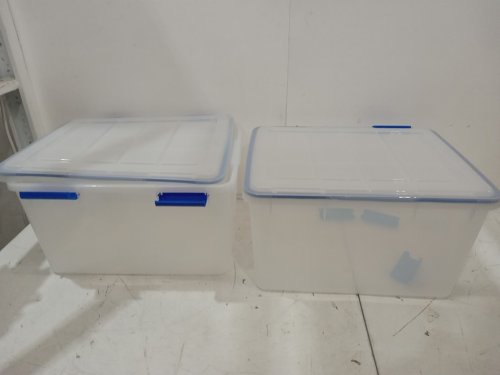 2PK - IRIS USA ZIPLOC WEATHERSHIELD STORAGE BOX - 44QT - CLEAR - (MODEL: WSB-SD) image 3