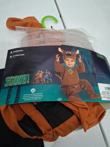 2PC RUBIES SCOOBY-DOO "SCOOB" BABY COSTUME - 6-12 M - BROWN image 2