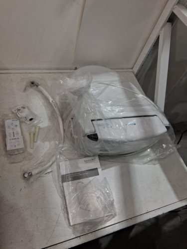 brondell swash electric bidet toilet seat with heat functions & remote control - elongated - white (model: SE600-eW) image 3