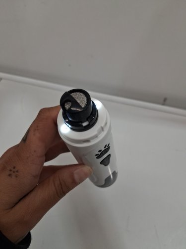 6PC YABIFE rechargeable ELECTRIC PET NAIL GRINDER WITH TWO DIFFERENT TIPS and clippers - white/black image 3