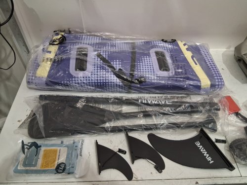 hiwave inflatable touring paddle board - 11ft x 35" - pureple/yellow (model : B0GGYV3N4S) image 5