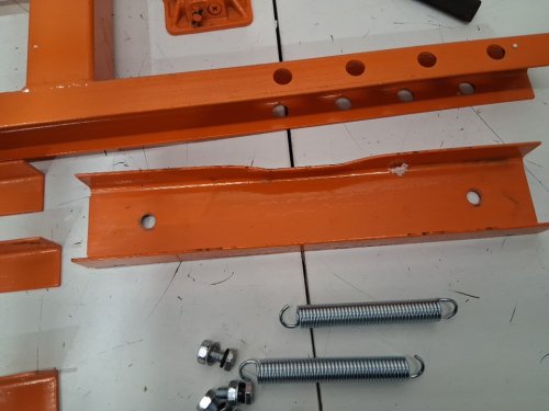 h-frame floor heavy duty hydraulic press - 6ton - 35.7" x 19.5" x 15.7" - orange (model: zx0901) image 7