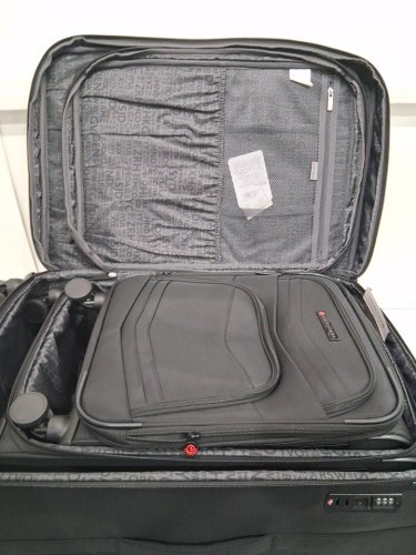 3pc Air Canada Central Softside Luggage Set with Integrated 3-digits TSA lock - black (MODEL:2024305) image 7