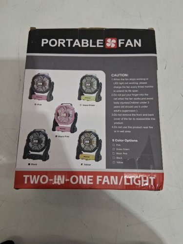 TDLOL Rechargeable Fan Battery Powered Fan - PINK - (MODEL: X23-FAN) image 2