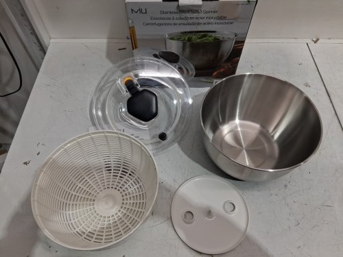 MIU HAND OPERATED DISHWASHER SAFE SALAD SPINNER - 6L - STAINLESS STEEL (MODEL: 2863207) image 4
