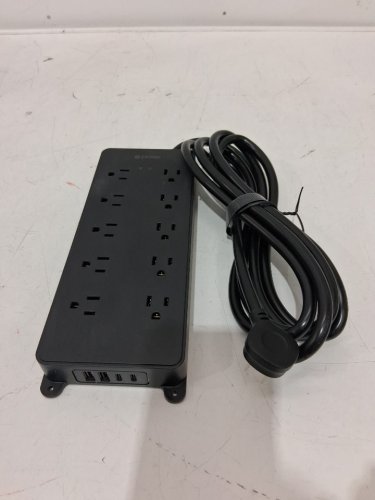 TROND SURGE PROTECTOR POWER BAR WITH 2 USB C, 2 USB A, 10 OUTLETS, 4000J - 5FT - BLACK image 3