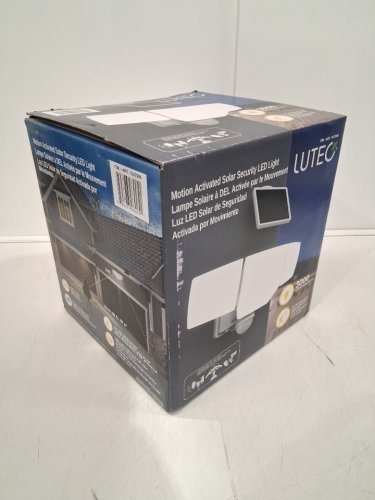 LUTEC MOTION ACTIVATED SOLAR SECURITY LED FLOOD LIGHT - 5000K - 3000LM - WHITE (MODEL: 1937995) image 2