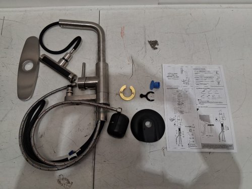 HEROBAI Kitchen Sink Faucet with Sprayer & Cup Washer - Brushed Nickel image 4