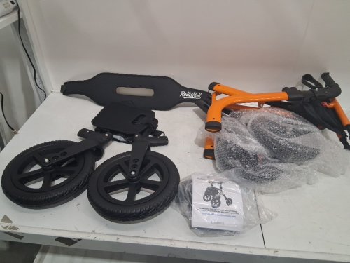 rollisroll All Terrain Rollator Walker with Seat and backrest - 12" Big Rubber Wheels/300lbs max  - orange/black - (model: a42004w12) image 3