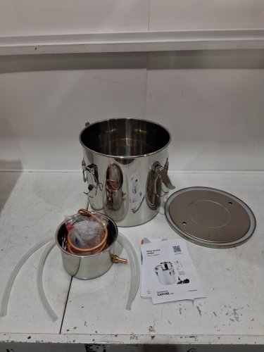 garvee Stainless Steel Distiller Home Brewing Kit with Copper Tube & Build-in Thermometer - 19L (5 Gal) - stainless steel (model: pho_0zvvgk7e) image 5