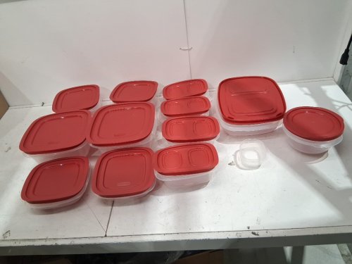 38PC Rubbermaid EasyStore Food Storage Containers with Lids - Red/Clear image 3