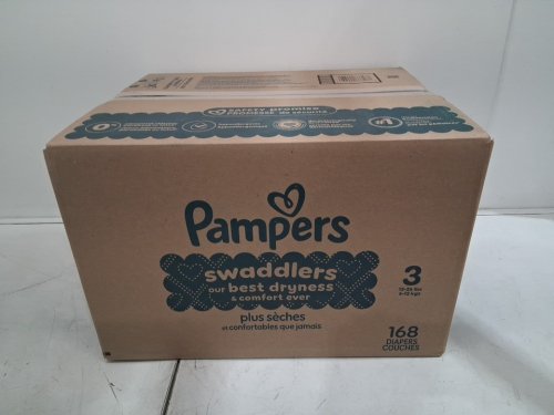 168PK PAMPERS SWADDLERS DISPOSABLE DIAPERS - SIZE 3 (13-26LBS) image 2