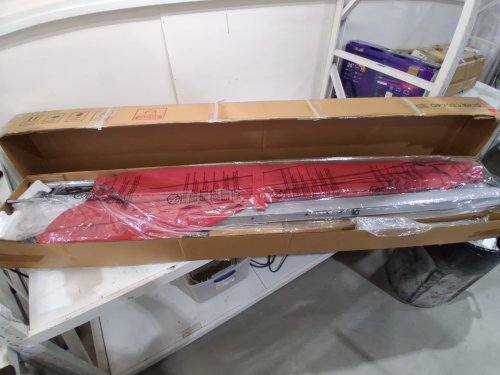 Costway Square Patio Offset Cantilever Umbrella with 360 Degree Tilt - 10Ft - red - (model: OP70233BUG) image 4