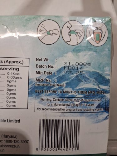 24PK MOUNTAIN BREEZE SUGAR FREE SPEARMINT BREATH FRESHENING STRIPS image 4