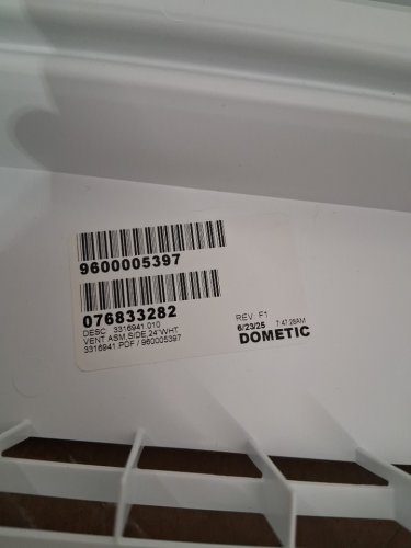 Dometic RV Refrigerator Lower/Upper Mount Vent Replacement - 14" x 22" - White - (Model: 3316941.010) image 5