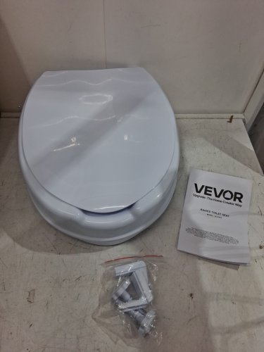 VEVOR RAISED TOILET SEAT WITH SCREW ROD LOCKING - 4" RAISED HEIGHT - 300LBS MAX CAPACITY - WHITE (MODEL: FBL760600) image 3