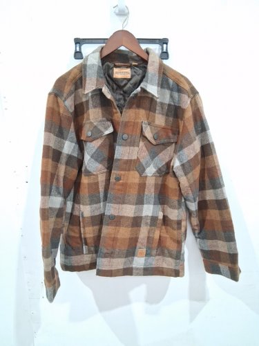 men's redhead ranch Brush Creek Overshirt - large - java brown/orange image 2