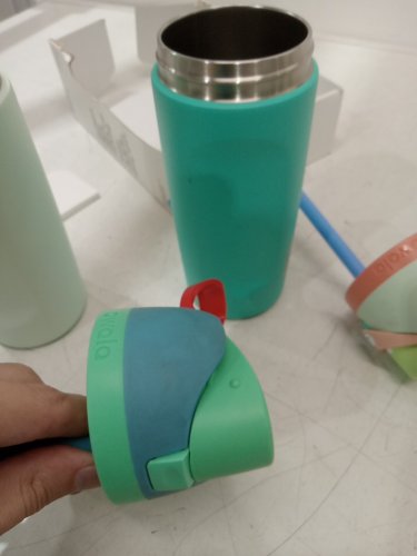2pk Owala FreeSip Stainless Steel Water Bottles with straws - 16oz - blue/green (model: 2856617) image 3